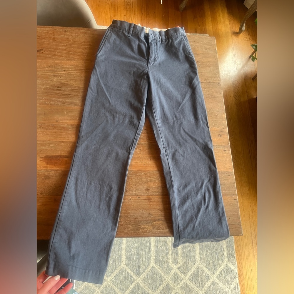 Boy Crewcuts slim chinos. Sz 14.Dark grayish/slate blue Adjustable button waist